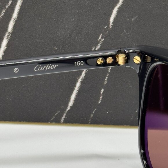 NEW CARTIER UNISEX BLACK SUNGLASSES CARTIER CT0011SA 001 main image 4